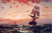 Moran, Edward Ships at Sea USA oil painting artist